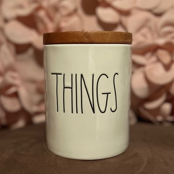 Rae Dunn Other - Rae Dunn - THINGS jar with wooden lid